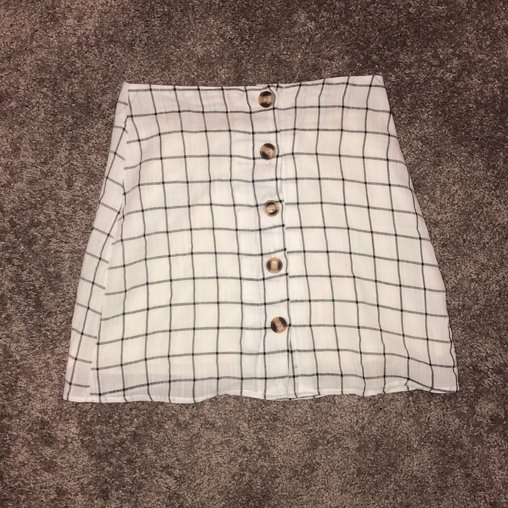OPEN TO OFFERS Dry Goods Button Up Checkered Skirt